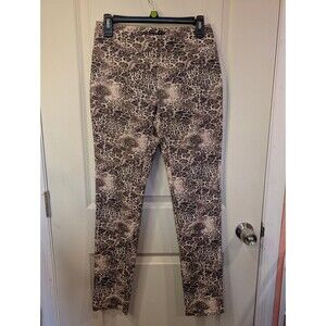 Women's Peck & Peck Cheetah Print Pull On Ankle Pants Size 2
